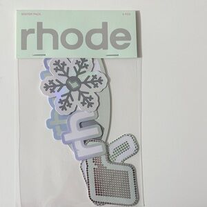 Rhode Skin Winter Pack Stickers - Silver and White